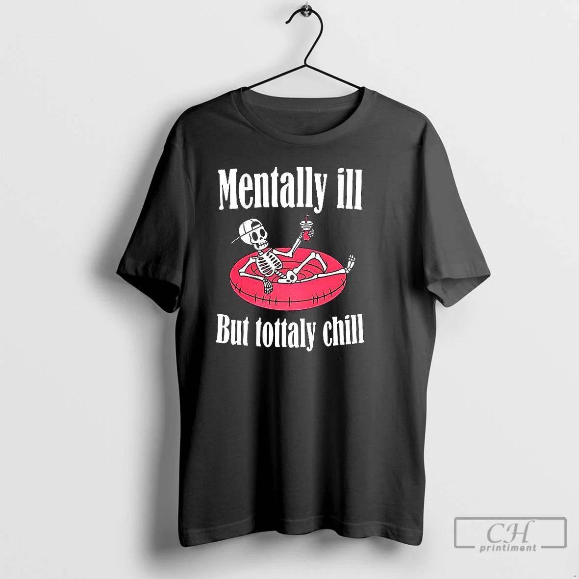 Classic Mentally Ill But Totally Chill Mental Health T-Shirts, Hoodie, Sweatshirt | CoreVibeTees.com