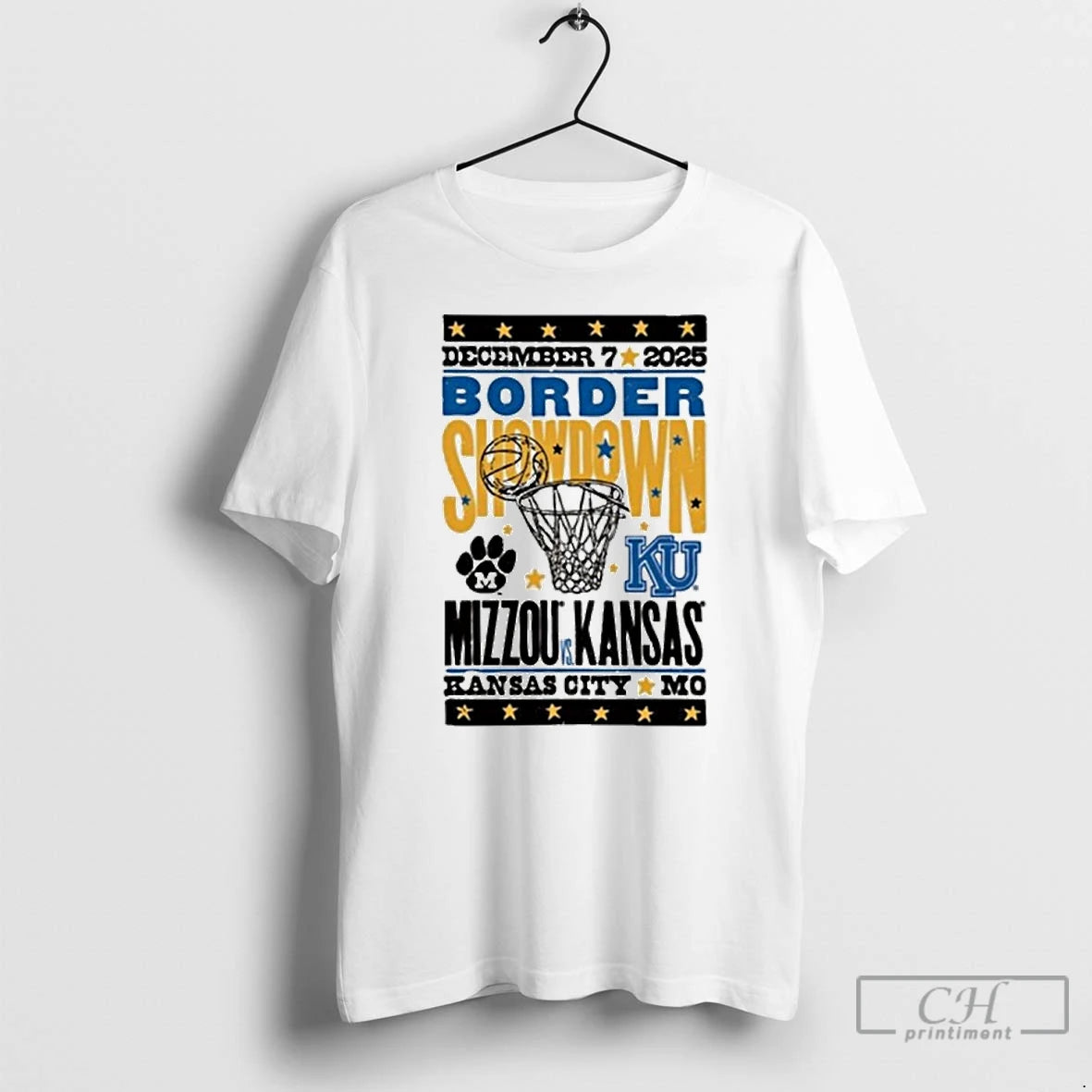 Classic Mizzou Vs Kansas Basketball Border Showdown December 7 2025 T-Shirts, Hoodie, Sweatshirt | CoreVibeTees.com