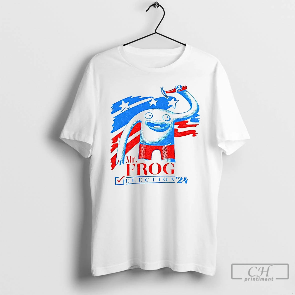 Classic Mr Frog Election 24 Patriotic Red Blue Frog Graphic T-Shirts, Hoodie, Sweatshirt | CoreVibeTees.com