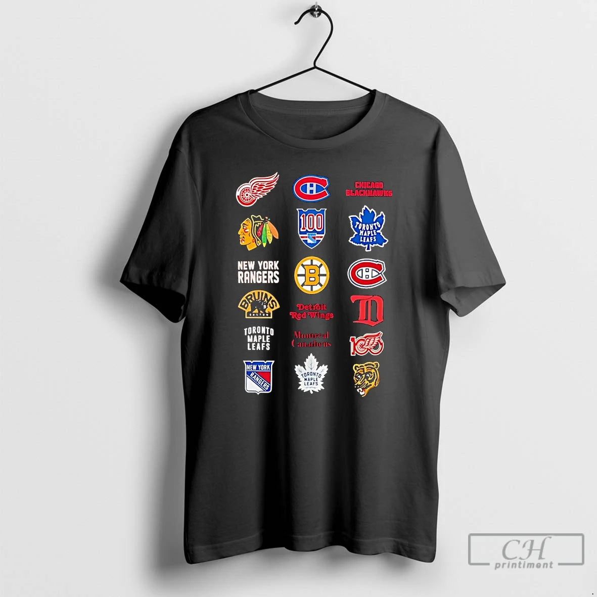Classic Nhl 6 Starter Teams Logo Collage T-Shirts, Hoodie, Sweatshirt | CoreVibeTees.com