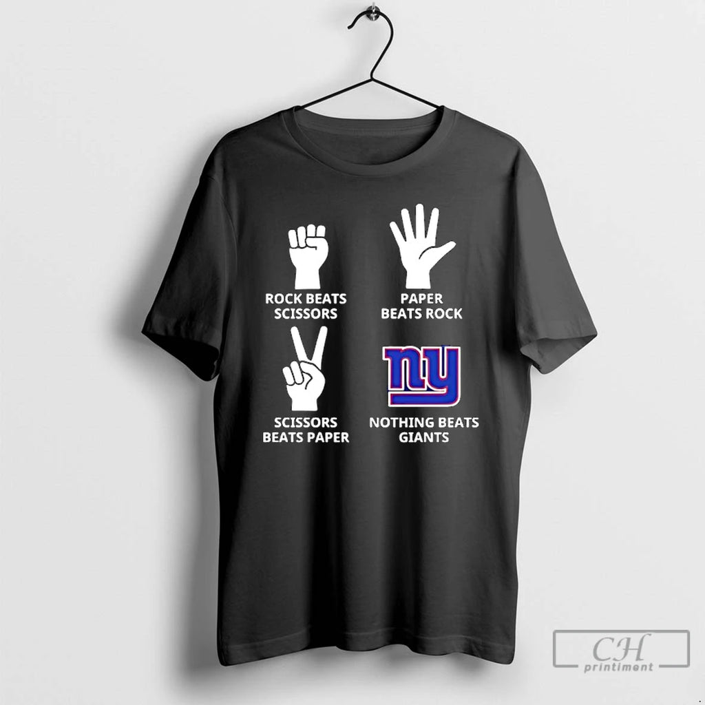 Classic New York Giants Nothing Beats Rock Beats Scissors Paper Beats Rock Scissors Beats Paper T-Shirts, Hoodie, Sweatshirt