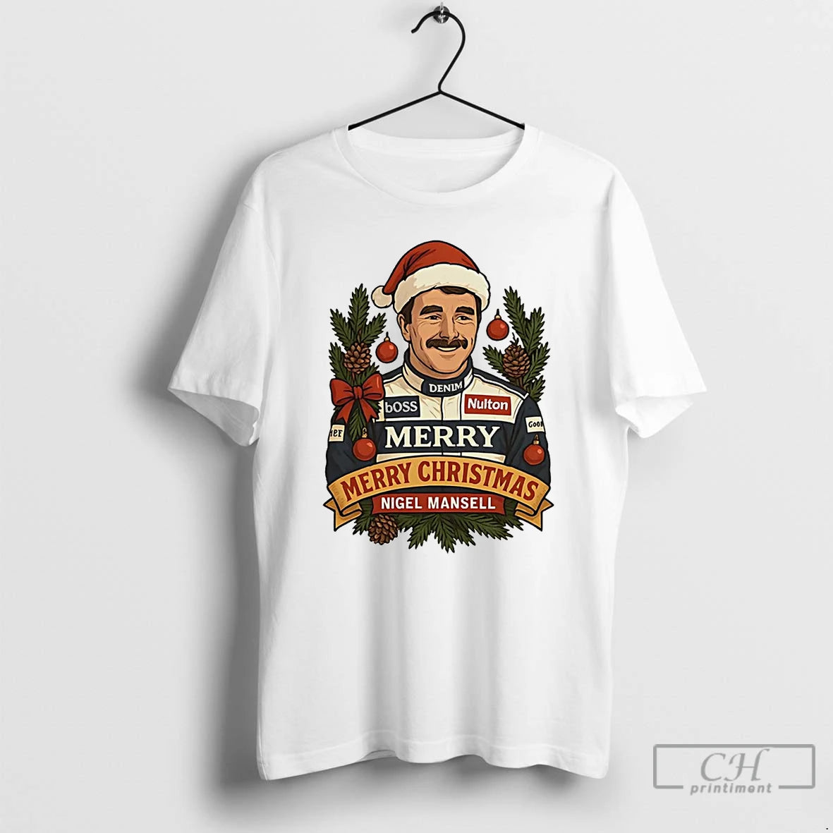 Classic Nigel Mansell Merry Christmas T-Shirts, Hoodie, Sweatshirt | CoreVibeTees.com