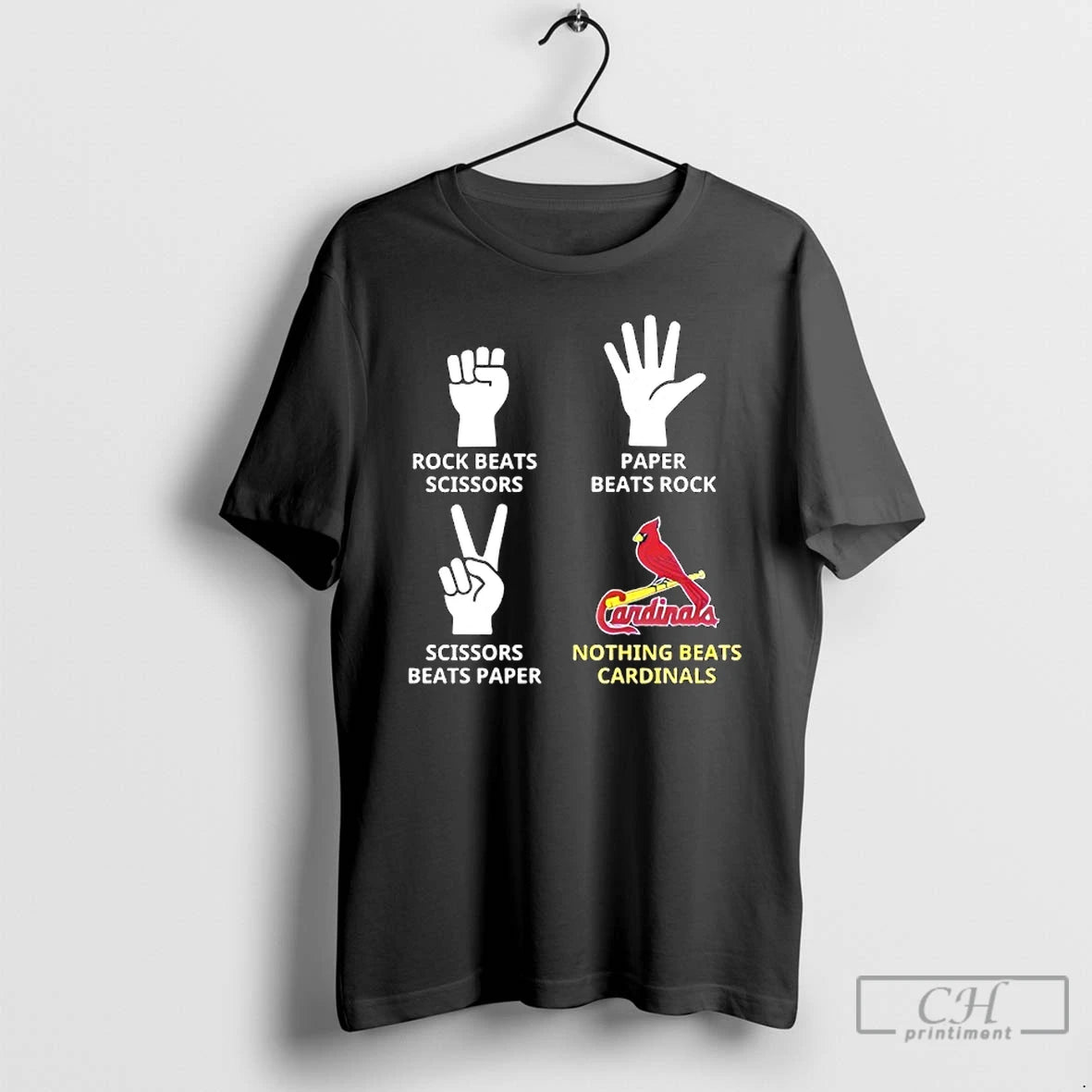 Classic Nothing Beats Arizona Cardinals Rock Beats Scissors Paper Beats Rock Scissors Beats Paper T-Shirts, Hoodie,...