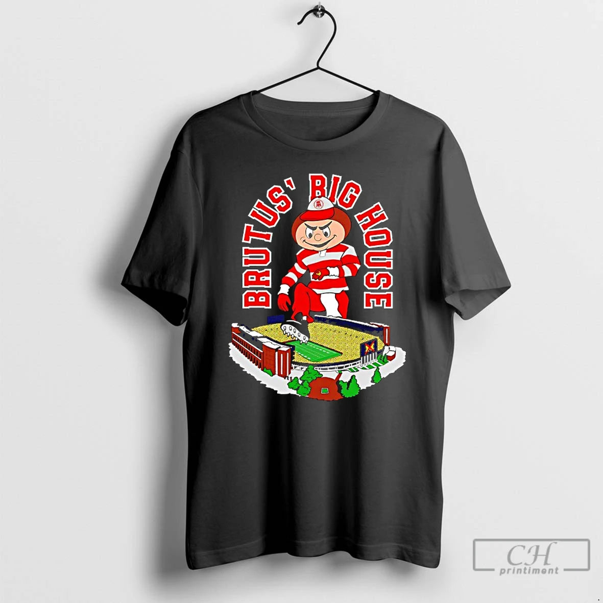 Classic Ohios House Brutus Big House Mascot Stadium T-Shirts, Hoodie, Sweatshirt | CoreVibeTees.com