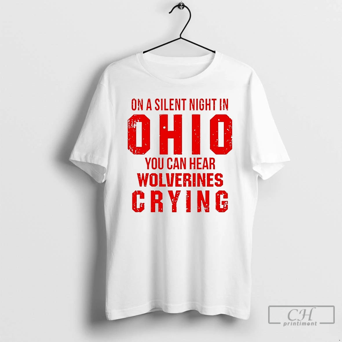Classic On A Silent Bight In Ohio You Can Hear Wolverines Crying T Shirts Sweater Hoodie, Sweatshirt | CoreVibeTees.com