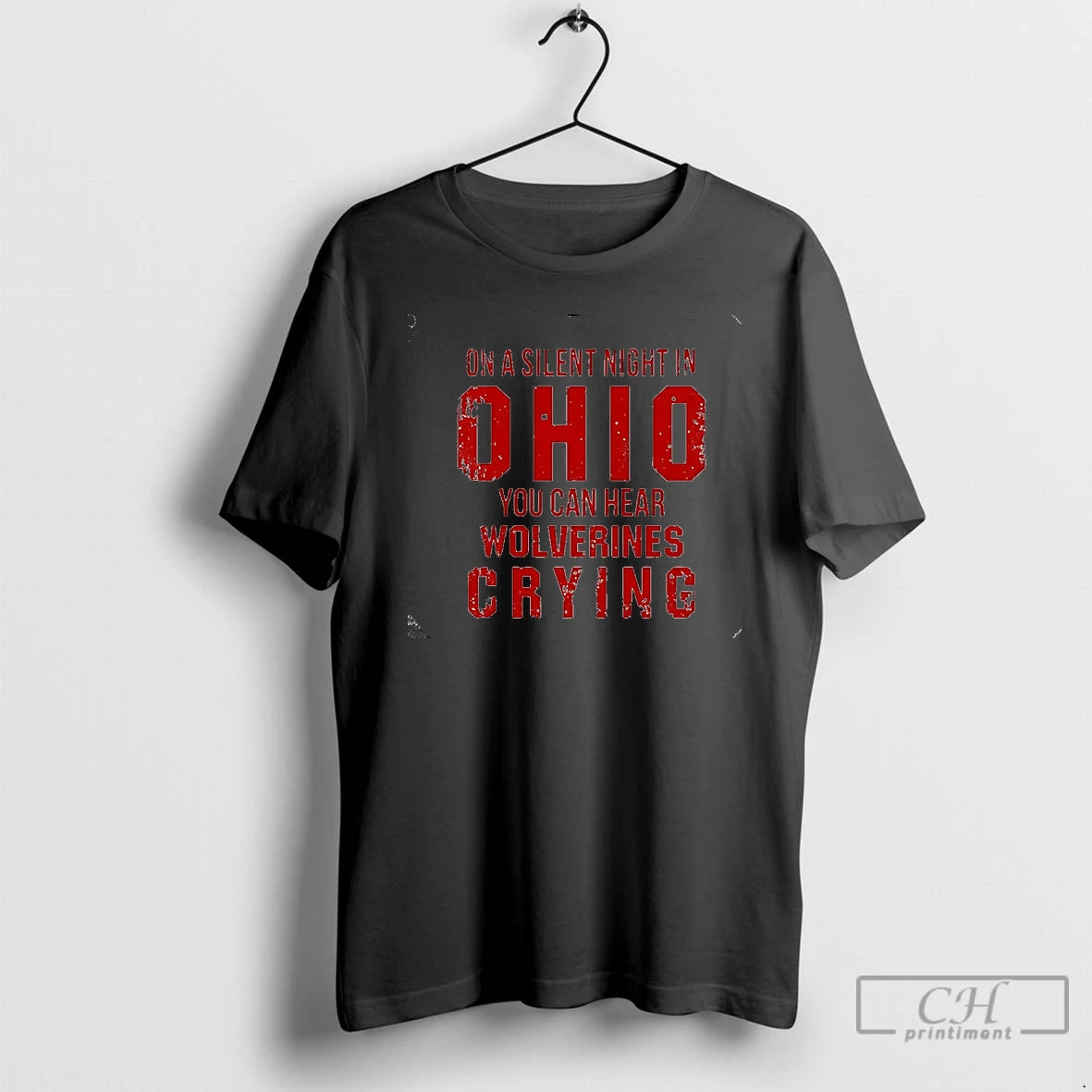 Classic On A Silent Night In Ohio You Can Hear Wolverines Crying Christmas T Shirts Hoodie, Sweatshirt | CoreVibeTees.com