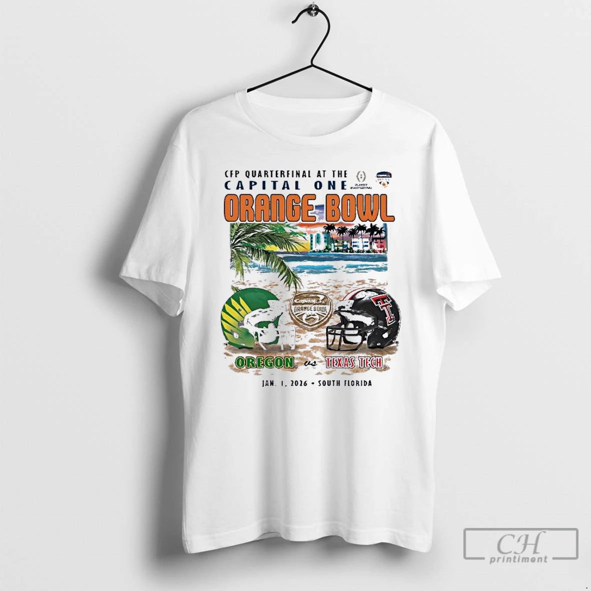 Classic Oregon Vs Texas Tech 2026 Orange Bowl Sobe Showdown Beach T-Shirts, Hoodie, Sweatshirt | CoreVibeTees.com
