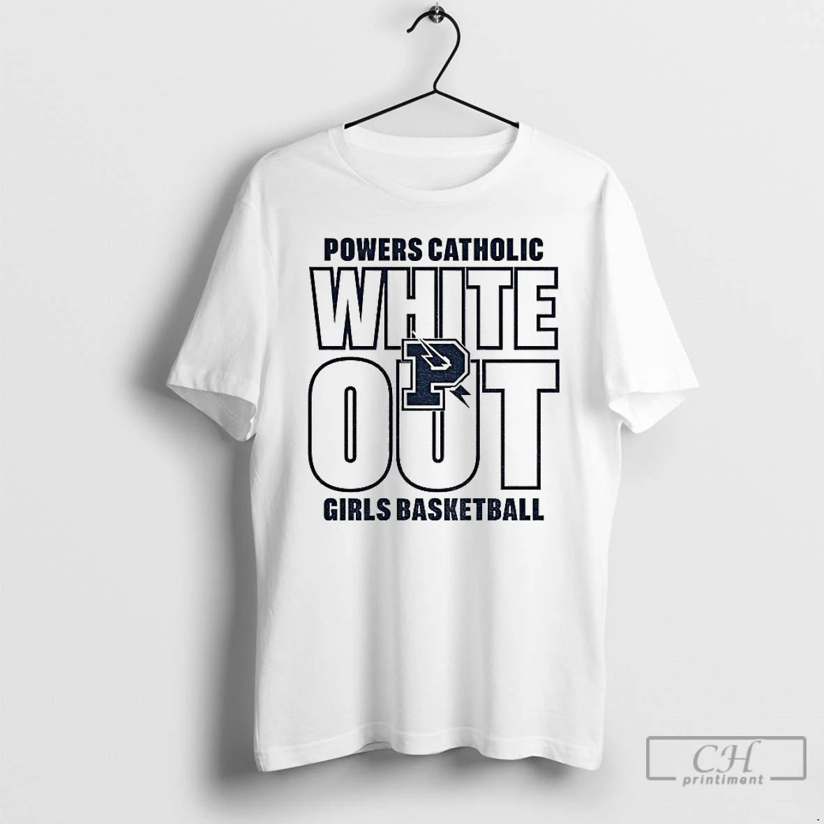 Classic Petoskey Powers Catholic White Out Girls Basketball T-Shirts, Hoodie, Sweatshirt | CoreVibeTees.com