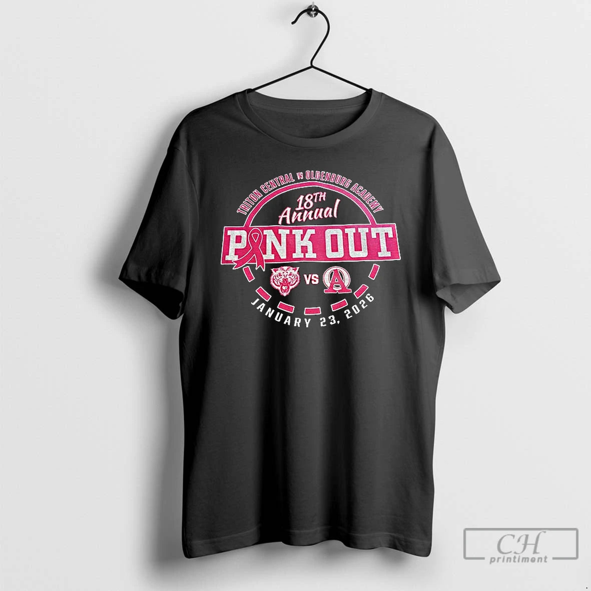 Classic Pink Out Triton Central Vs Oldenburg Academy 18th Annual January 23 2026 T Shirts Hoodie, Sweatshirt