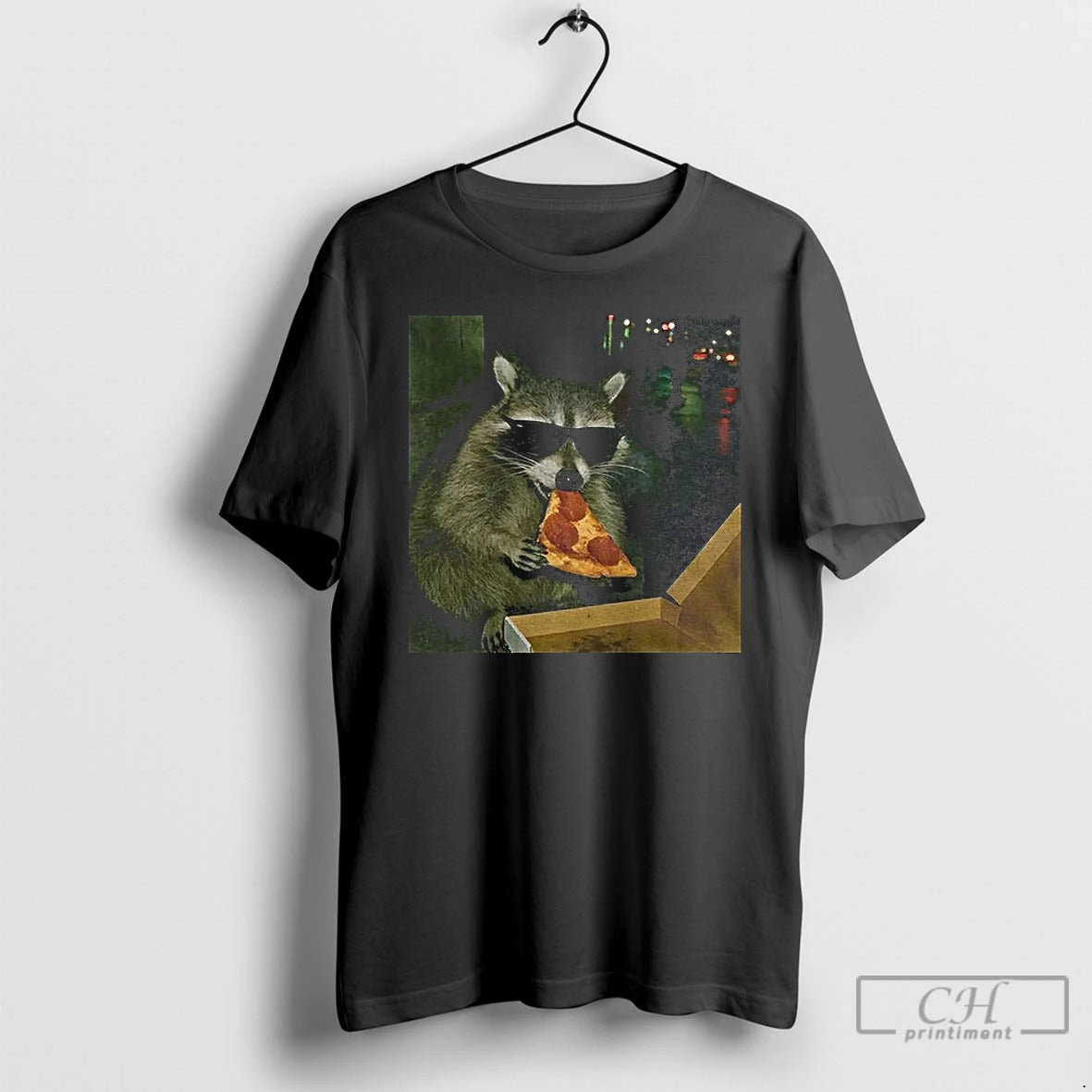 Classic Raccoon Eating Pizza Funny Meme T-Shirts, Hoodie, Sweatshirt | CoreVibeTees.com