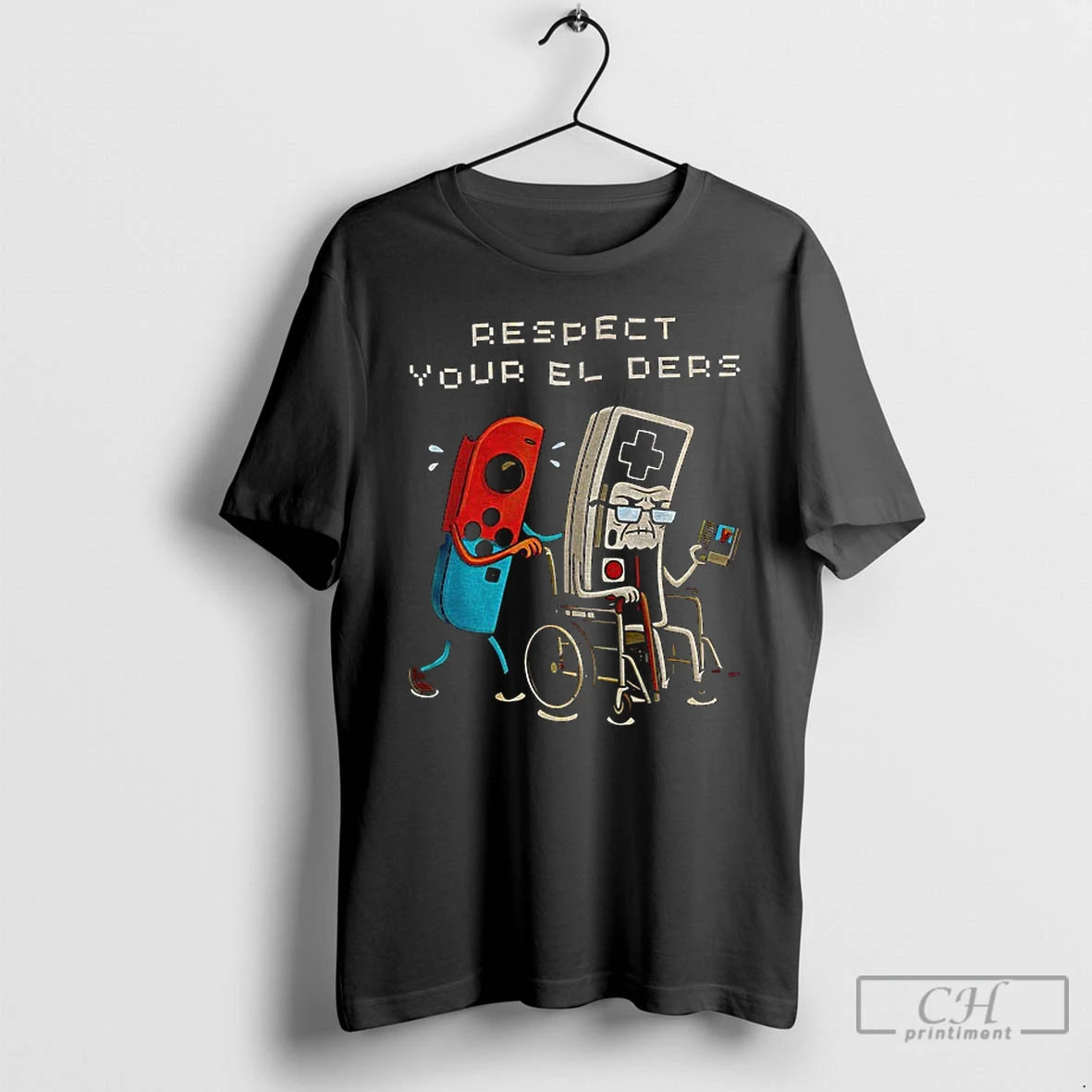 Classic Respect Your Elders Retro Gaming Funny T-Shirts, Hoodie, Sweatshirt | CoreVibeTees.com