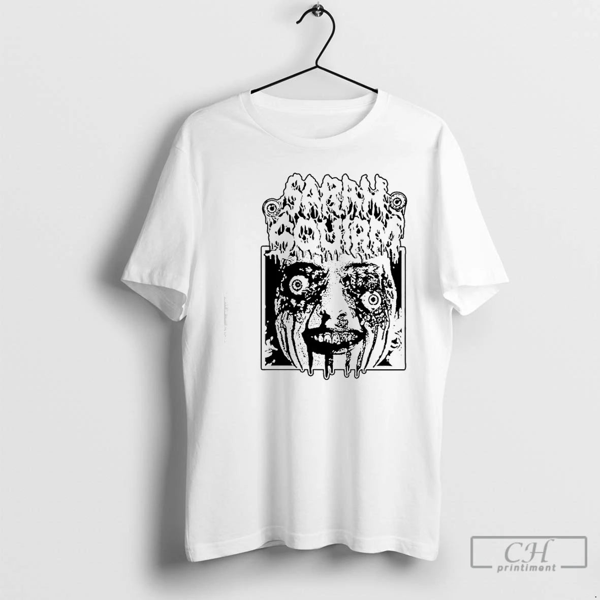 Classic Sarah Squirm Metal Face Horror T-Shirts, Hoodie, Sweatshirt | CoreVibeTees.com