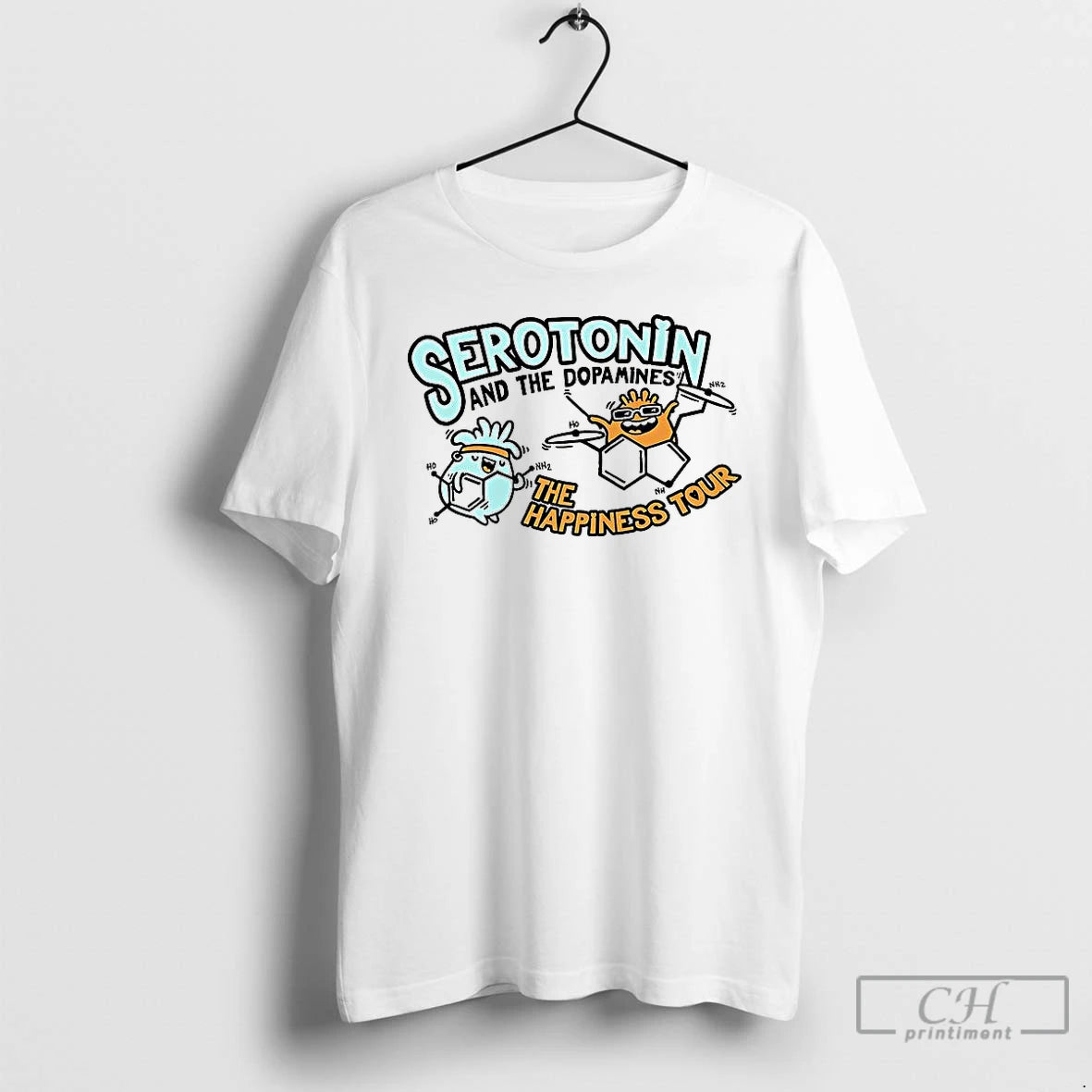 Classic Serotonin And The Dopamine The Happiness Tour T-Shirts, Hoodie, Sweatshirt | CoreVibeTees.com
