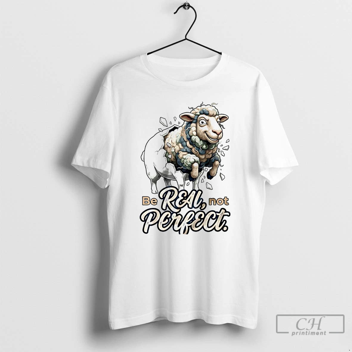 Classic Sheep Be Real Not Perfect T-Shirts, Hoodie, Sweatshirt | CoreVibeTees.com