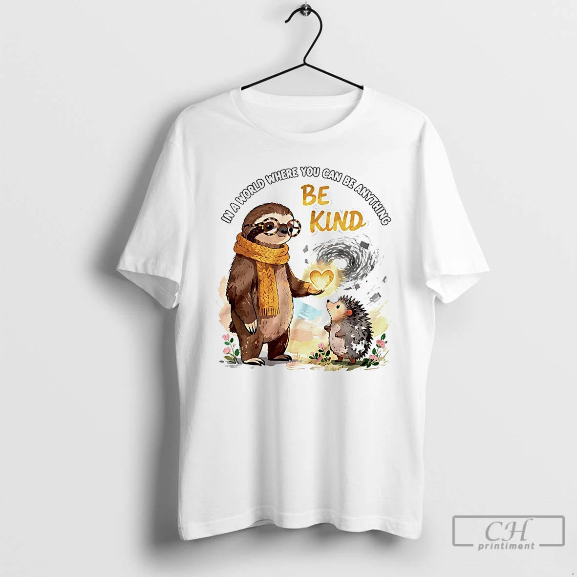 Classic Sloth In A World Where You Can Be Anything Be Kind T Shirts Sweater Hoodie, Sweatshirt | CoreVibeTees.com