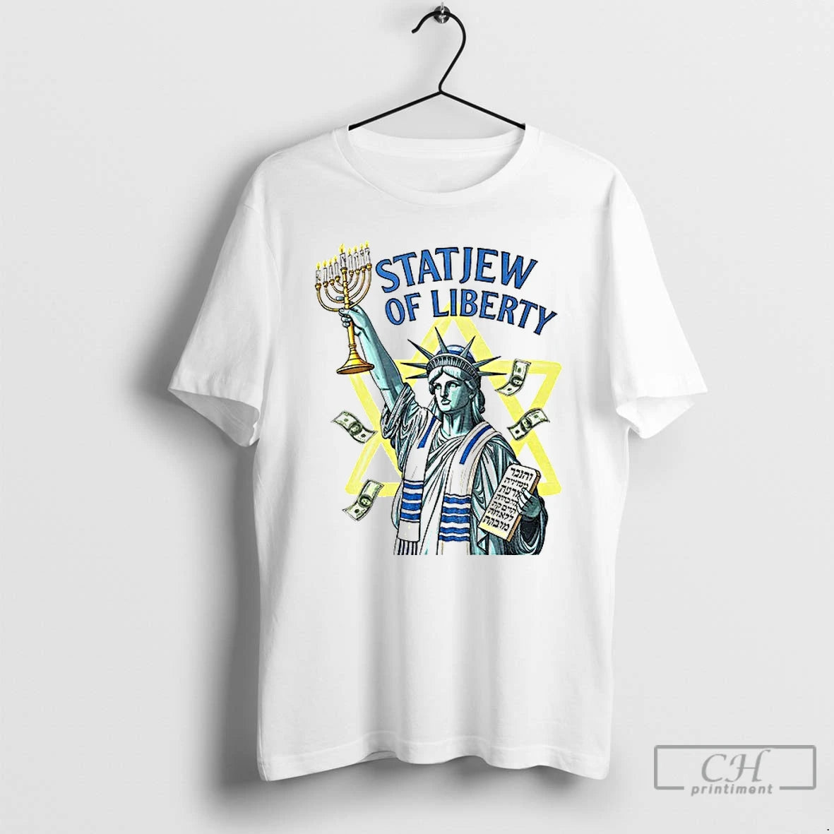 Classic Statjew Of Liberty Jewish Statue Of Liberty Parody T-Shirts, Hoodie, Sweatshirt | CoreVibeTees.com
