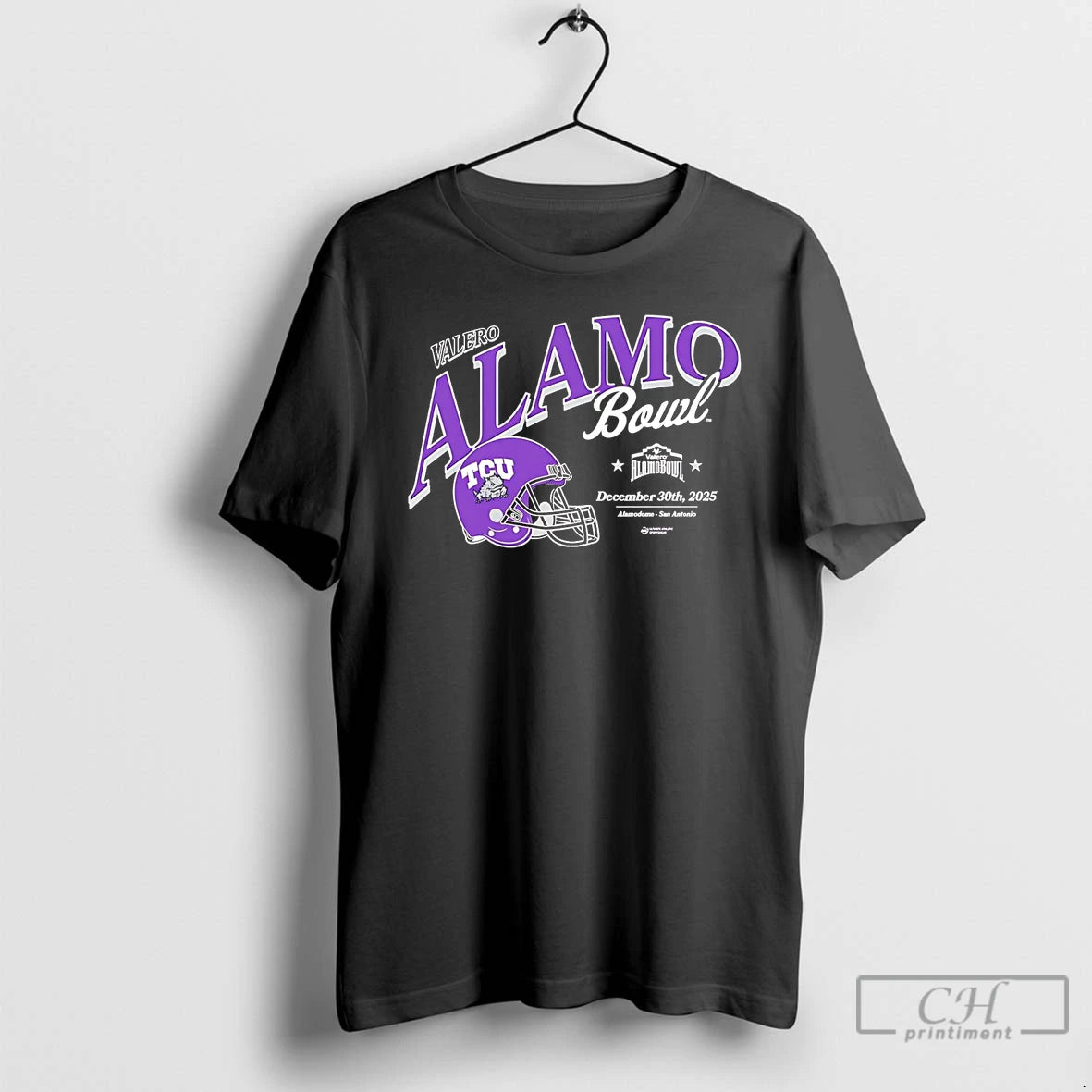 Classic Tcu Horned Frogs 2025 Valero Alamo Bowl Helmet T-Shirts, Hoodie, Sweatshirt | CoreVibeTees.com