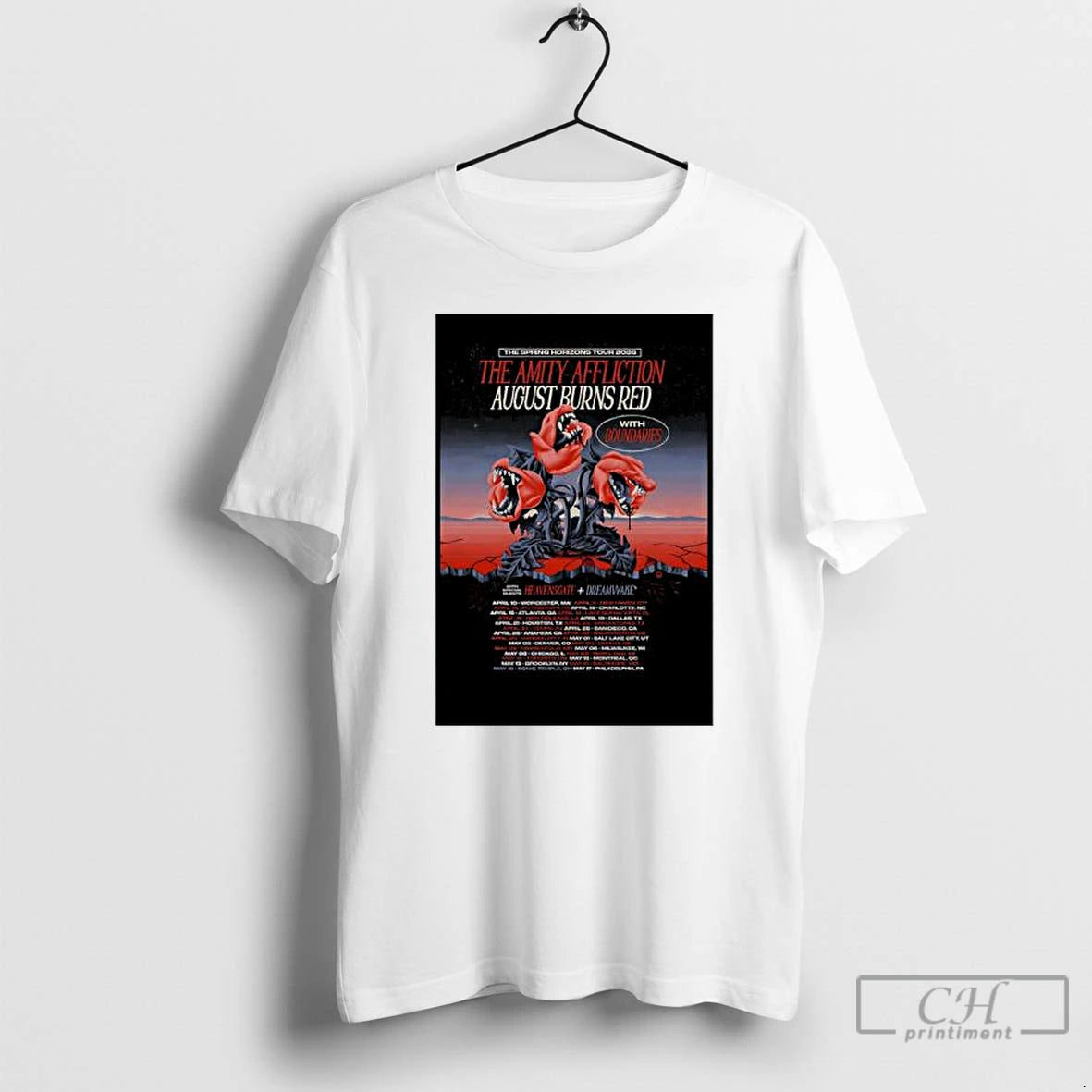 Classic The Amity Affliction And August Burns Red North America Tour 2026 T Shirts Sweater Hoodie, Sweatshirt
