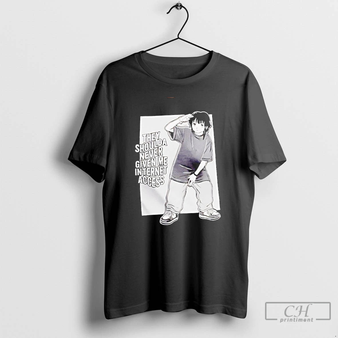 Classic The Shoulda Never Given Me Internet Access Manaka Mikura T-Shirts, Hoodie, Sweatshirt | CoreVibeTees.com
