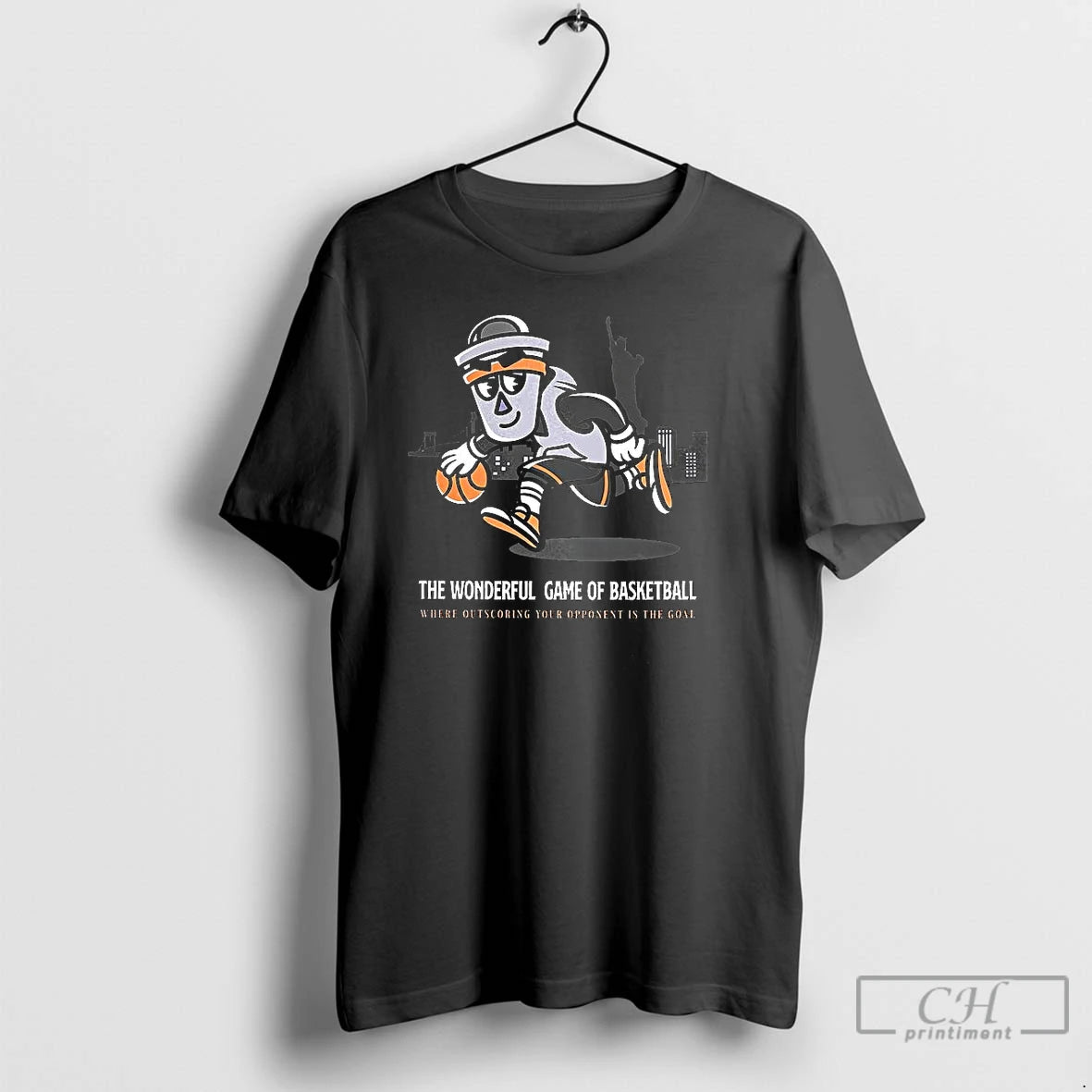 Classic The Wonderful Game Of Basketball Bucket Man Debut Mascot T-Shirts, Hoodie, Sweatshirt | CoreVibeTees.com