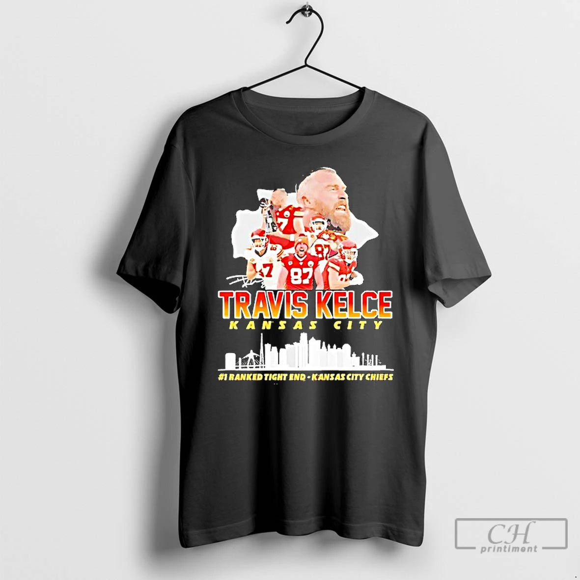 Classic Travis Kelce Kansas City Chiefs City Skyline Signature T-Shirts, Hoodie, Sweatshirt | CoreVibeTees.com