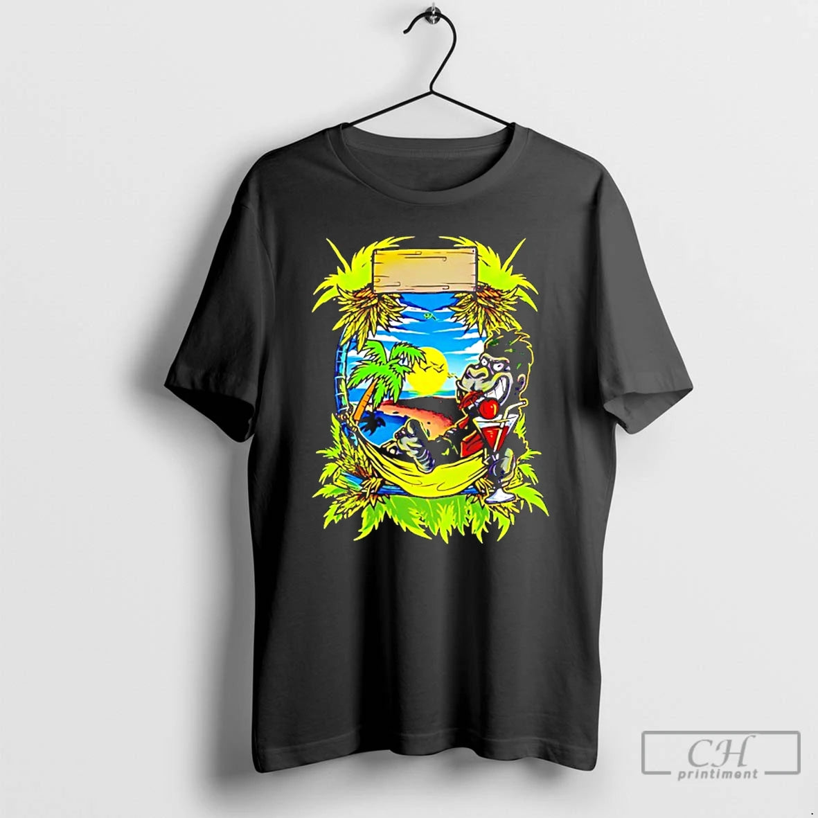 Classic Tropical Gorilla Vacation Graphic T-Shirts, Hoodie, Sweatshirt | CoreVibeTees.com