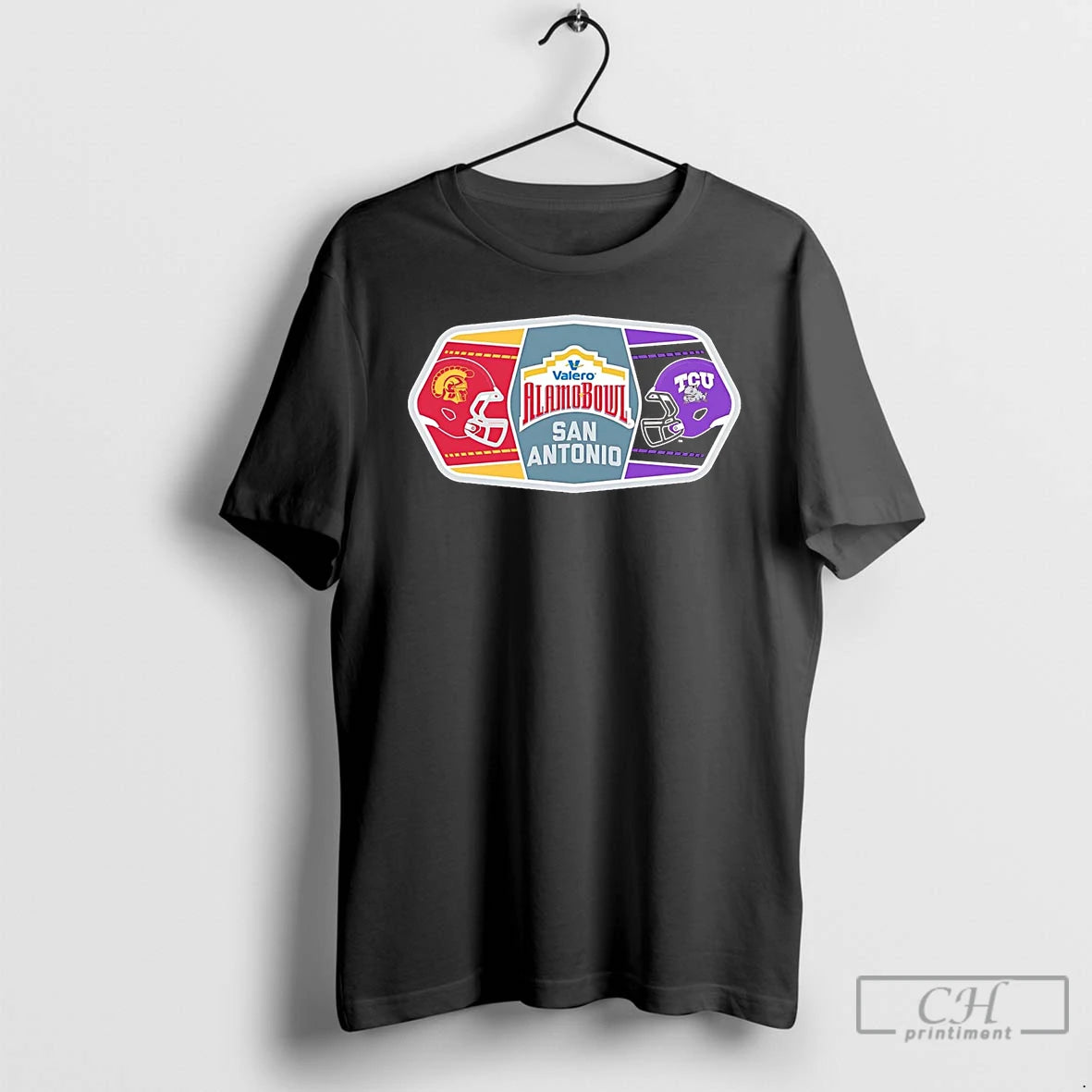 Classic Usc Trojans Vs Tcu Horned Frogs 2025 Valero Alamo Bowl Helmet T Shirts Sweater Hoodie, Sweatshirt | CoreVibeTees.com