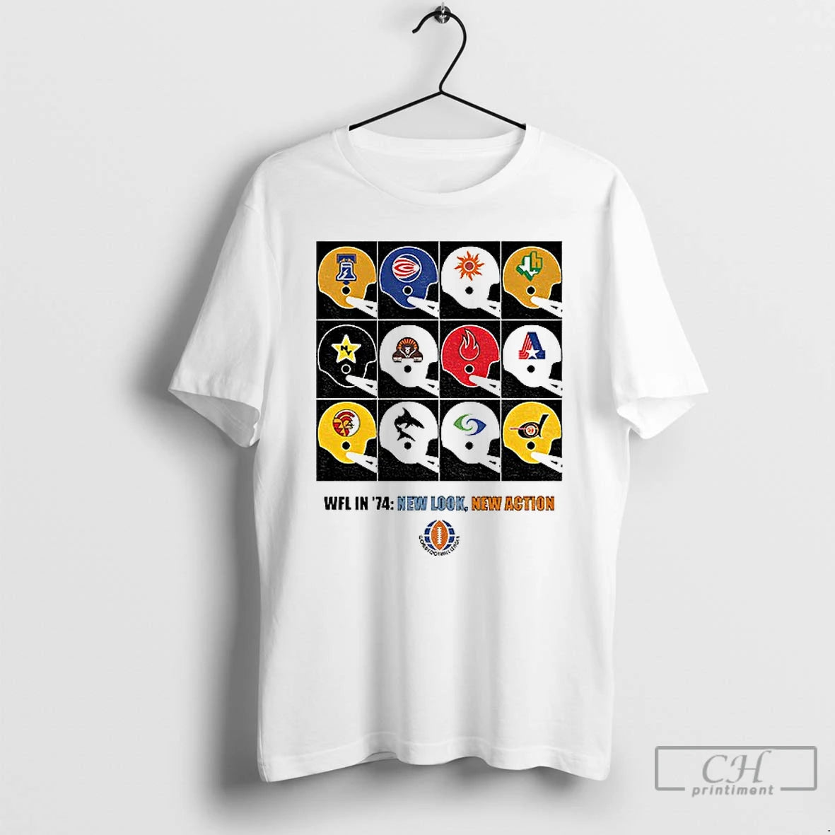 Classic Wfl In 74 New Look New Action Helmet World Football League T Shirts Sweater Hoodie, Sweatshirt | CoreVibeTees.com