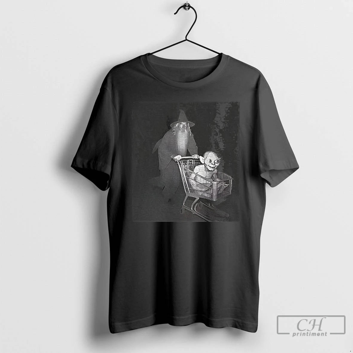 Classic Wizard And Goblin Shopping Cart Photo T-Shirts, Hoodie, Sweatshirt | CoreVibeTees.com
