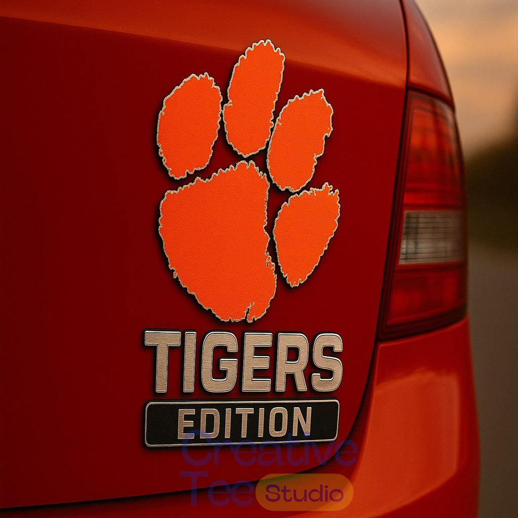 Clemson Tigers Custom Car Name Badge
