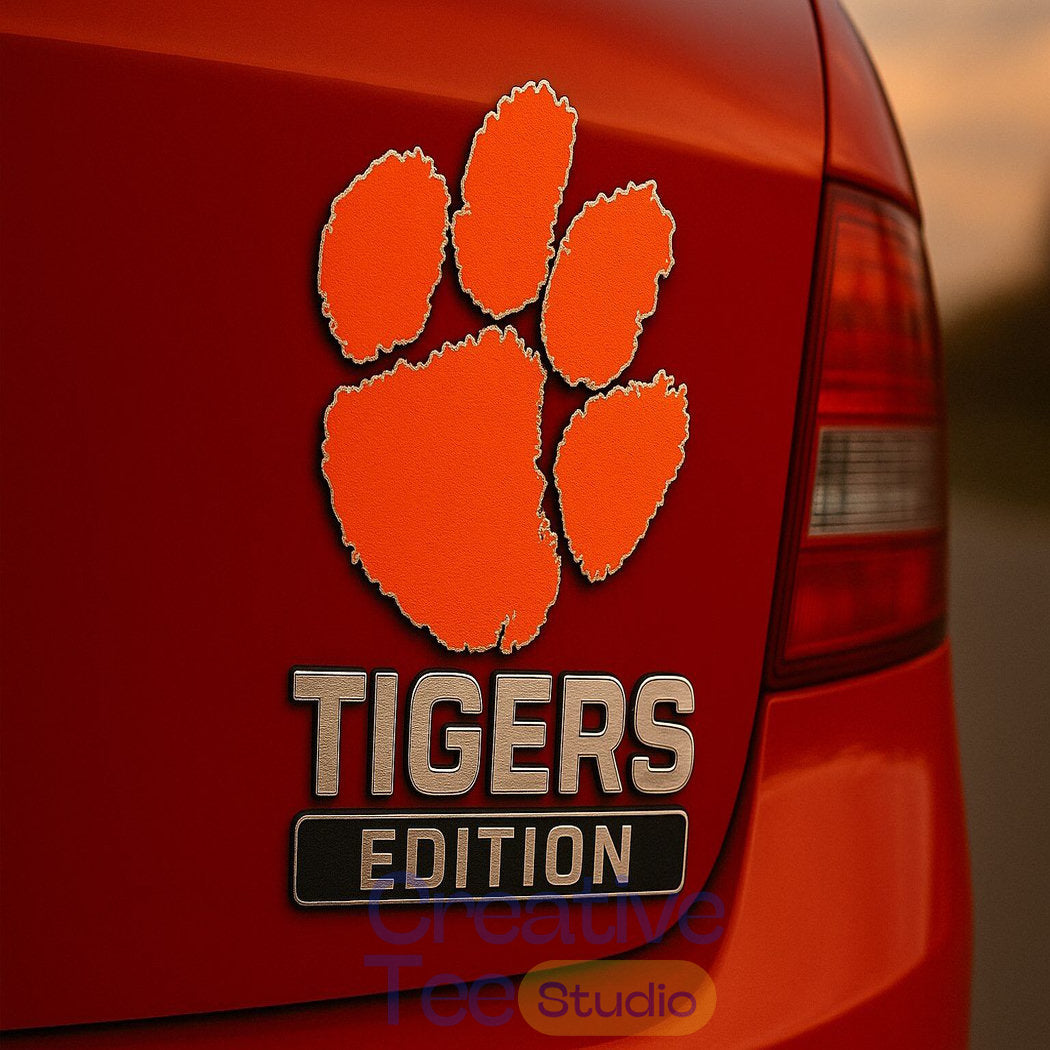 Clemson Tigers Custom Car Name Badge