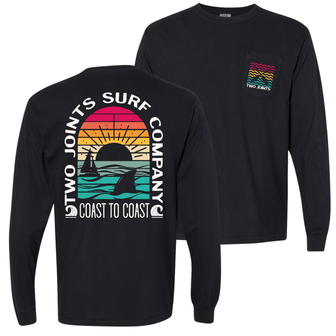 Coast to Coast Long Sleeve Tee Hoodie, Sweatshirt | CoreVibeTees.com