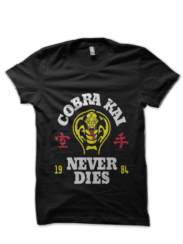Cobra Kai Never Die Black T-Shirt Hoodie, Sweatshirt | CoreVibeTees.com