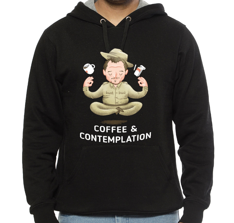 Coffee & Contemplation Black Hoodie T-Shirts, Sweatshirt | CoreVibeTees.com