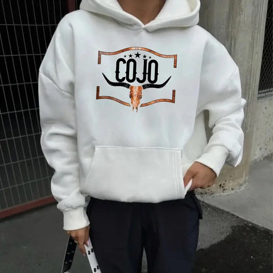 Cojo Concert Hoodie, Western Bull Skull, Contry Music Concert Oufit, Merch For Fans, Unisex Long Sleeve Pullover Hoodie Shirt Menswear