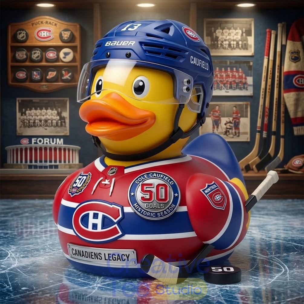 Cole Caufield Montreal Canadiens 50 Goal Commemorative Resin Duck