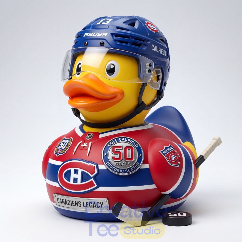 Cole Caufield Montreal Canadiens 50 Goal Commemorative Resin Duck