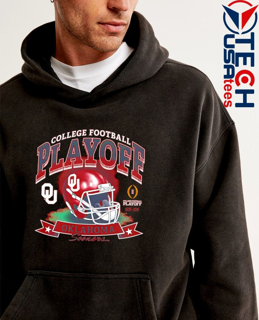 College Football Playoff 2025-2026 Oklahoma Sooners helmet shirt