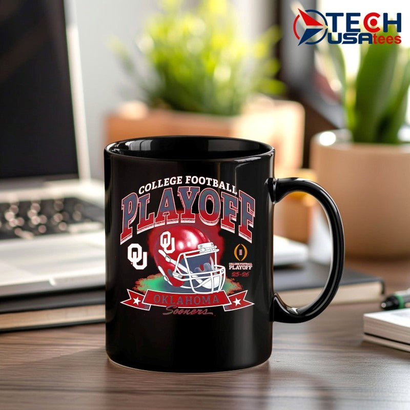 College Football Playoff 2025-2026 Oklahoma Sooners helmet shirt
