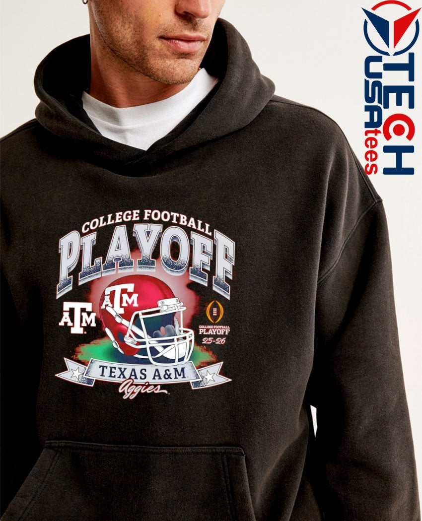 College Football Playoff 2025-2026 Texas A and M Aggies helmet shirt