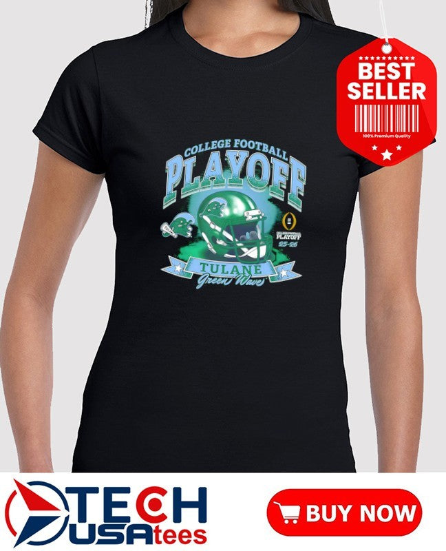 College Football Playoff 2025-2026 Tulane Green Wave helmet shirt
