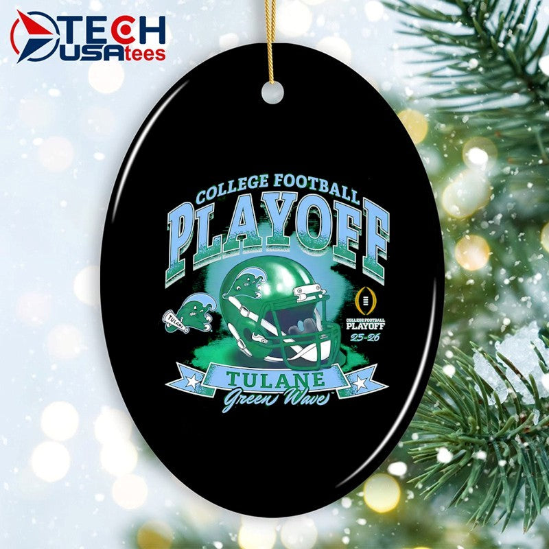 College Football Playoff 2025-2026 Tulane Green Wave helmet shirt