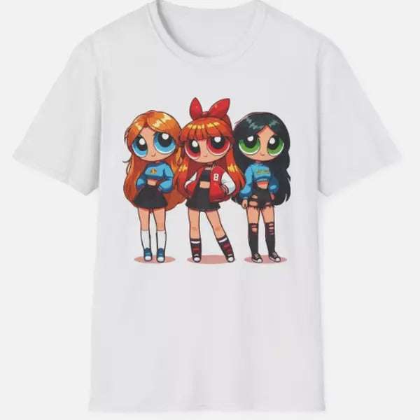 College Powerpuff girl Fashion Women's T-Shirt Female Tees, Unisex Birthday Gift