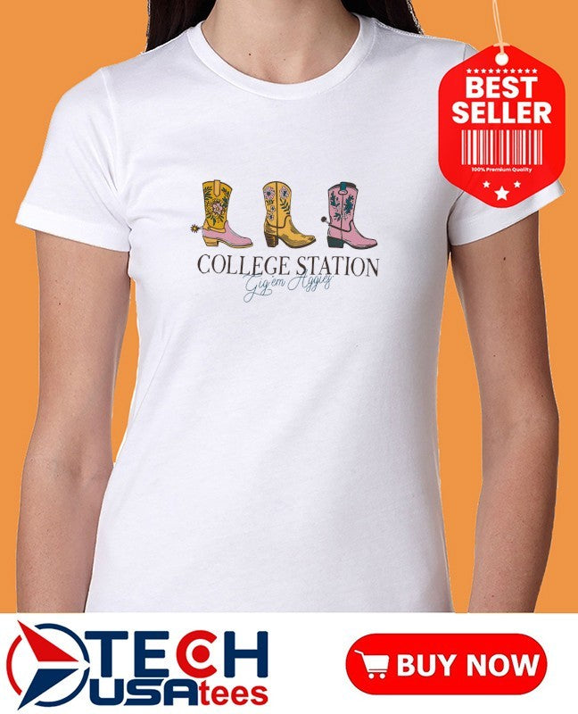 College Station Gig ‘Em Aggies Boots shirt