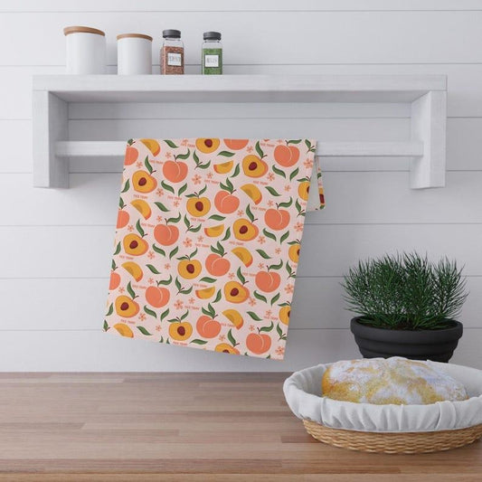 Color Subtle Fck Trump Tea Towel, Summer Peach Tea Towel, FDT 4687, Funny Political Anti Trump KitchenTowel, Democrat Mom Friend Gift