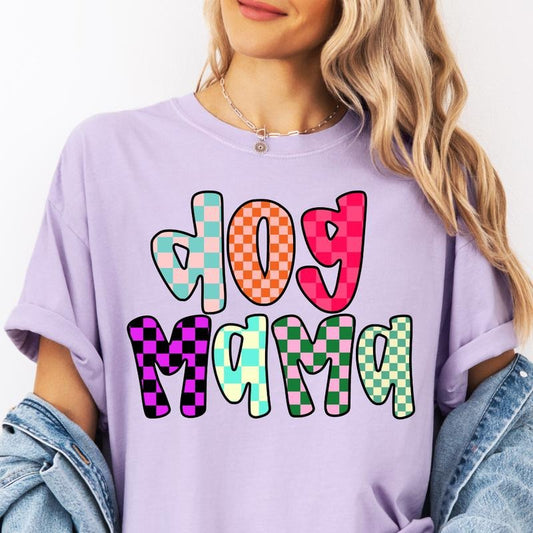 Colorful Dog Mama Shirt~ Unisex Apparel Relaxed Fit Printed In The USA Clothing Womenswear Casual Comfort Cotton Top Athletic Boho Chic