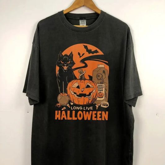 Comfort Color Retro Halloween Shirt, Long Live Halloween, Vintage Halloween Shirt, Retro Halloween, Fall Apparel, Spooky Season Pumpkin Shirt