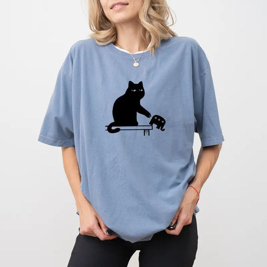 Comfort Colors 2024 Cat Shirt, Funny Cat And Elephant Graphic Tee, Support Women 2024 Unhinged Shirt, Women Power Shirt, Cat Ladies Tee, Cat Lover Shirt, Cat Mom Tee, Women's Top, Womenswear, Cotton Comfy Fabric Relaxed Fit Style