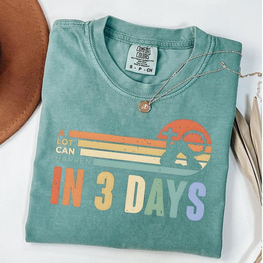 Comfort Colors A Lot Can Happen in 3 Days Shirt, Retro Christian Easter Tee, Easter Church Gift Shirt, Religious Easter Gift, Jesus Risen Tee