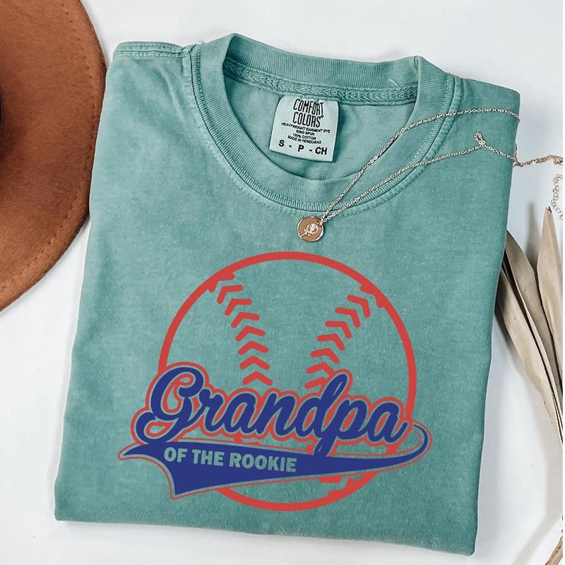 Comfort Colors Baseball Grandpa Shirt, Rookie of the Year Shirt, Baseball Grandfather Shirt, Game Day T-Shirt, Unisex T-Shirt